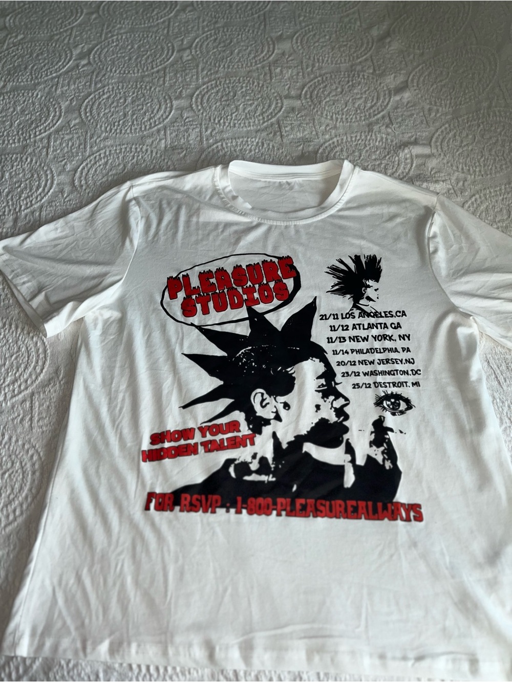 White Graphic Tee - Men's Crew Neck Shirt